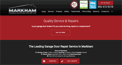 Desktop Screenshot of markhamgaragedoors.com
